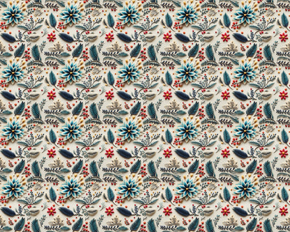 Colored 3D Paper & Leaves On A White Surface Wallpaper Roll