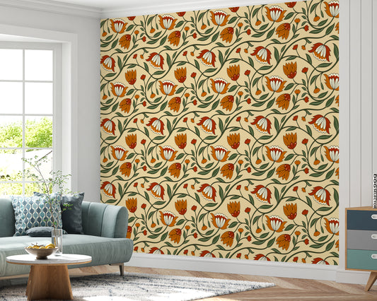 Hand Drawn Persian Pattern Wallpaper Roll