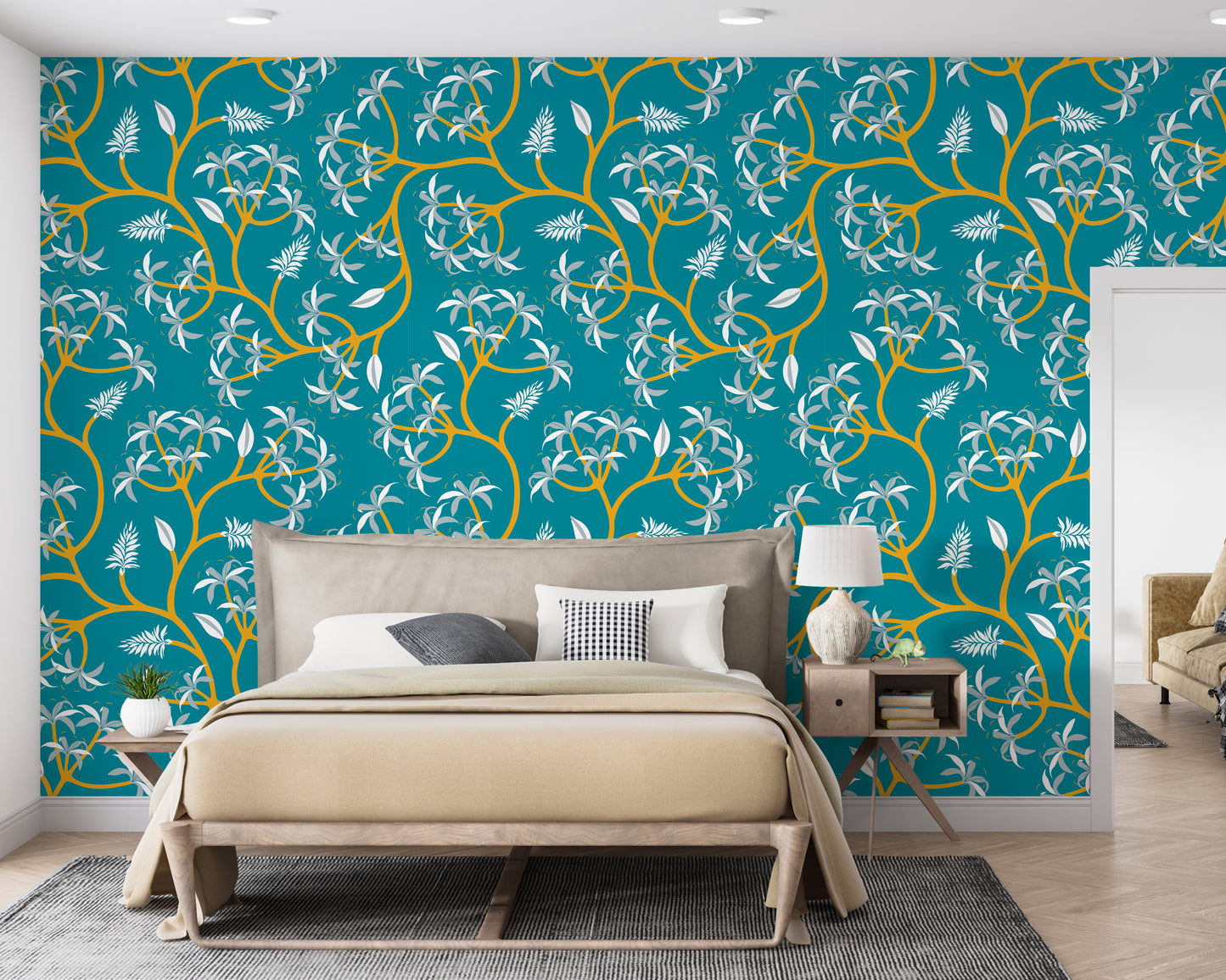 Nature Plant Branch pattern Wallpaper Roll