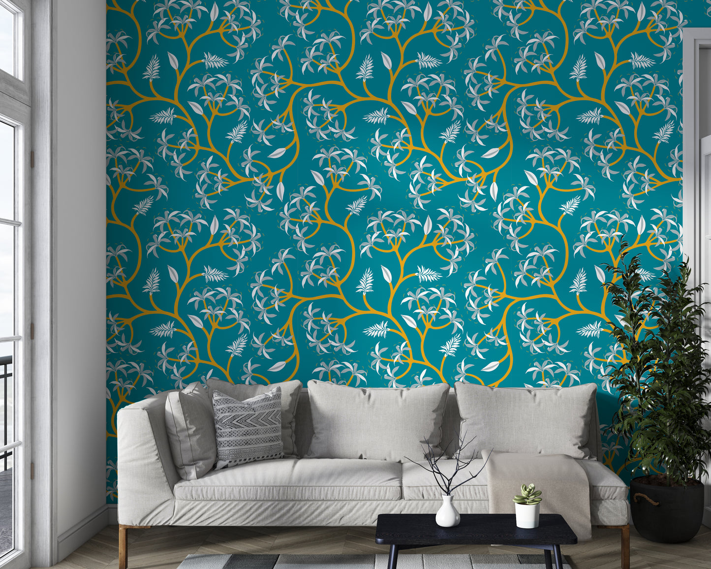 Nature Plant Branch pattern Wallpaper Roll